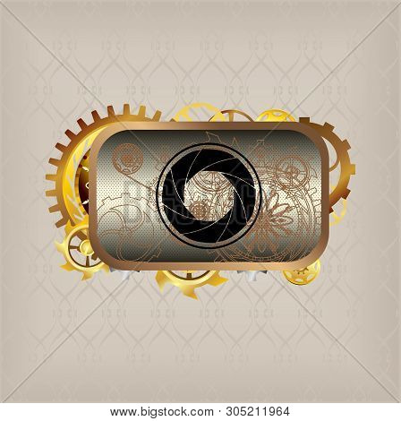 Menu Icons Steampunk Buttons Set Vec Tor