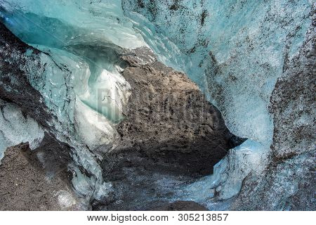 Ice Cave On A Glacier In Iceland