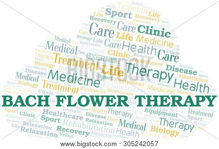 Bach Flower Therapy Word Cloud. Wordcloud Made With Text Only.
