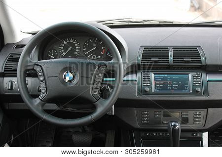 Chernigov, Ukraine - November 16, 2017: Bmw X5 (e53) In The Center Of The City