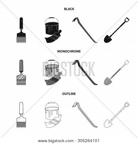 Vector Design Of Tool And Construction Logo. Set Of Tool And Carpentry Vector Icon For Stock.