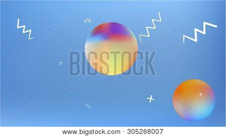 Net Space Fantasy. Background Texture, Smoot. Elementary Colorific Illustration.  Cyan Colored Backg