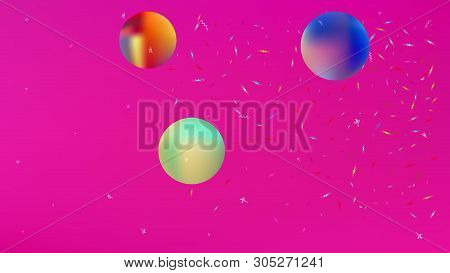 Pristine Space Fantasy. Background Texture, Blend. Professional Colorific Illustration.  Magneta Col
