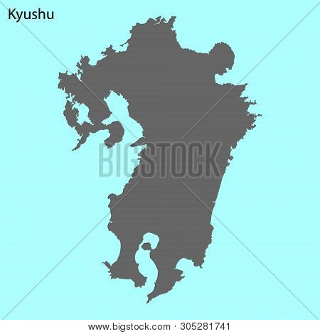 High Quality Map Of Kyushu Is The Island Of Japan