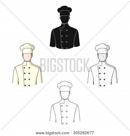 Chef.professions Single Icon In Cartoon, Black Style Vector Symbol Stock Illustration Web.