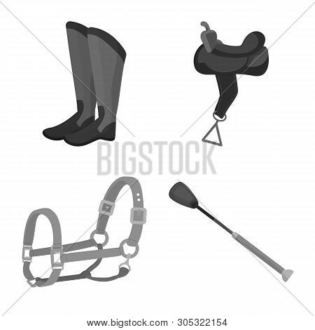 Isolated Object Of Race  And Horse  Icon. Collection Of Race  And Racing  Vector Icon For Stock.