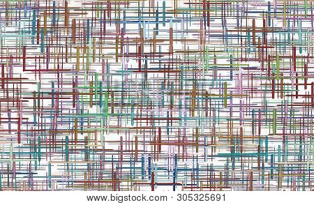 Abstract Multicolored Geometric Pattern In Soft And Pastel Colors. Digitally Generated Image.