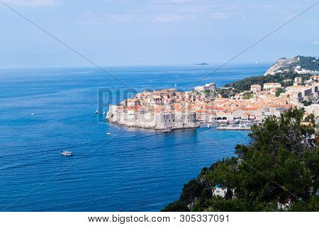 Walking Trail From The Top Of Mount Sdr To Dubrovnik With A Great Panoramic View