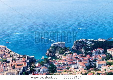 Walking Trail From The Top Of Mount Sdr To Dubrovnik With A Great Panoramic View