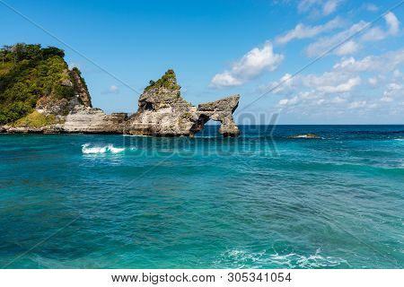 Atuh Beach In Nusa Penida In Summer Day. Indonesia.