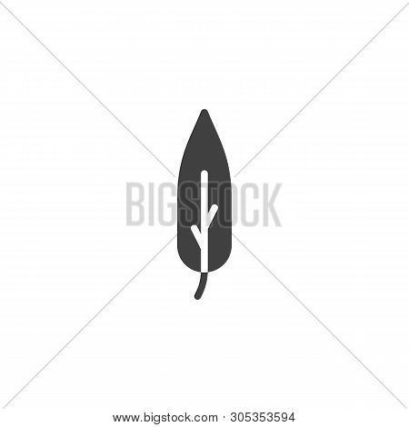 Willow Tree Leaf Vector Icon. Filled Flat Sign For Mobile Concept And Web Design. Willow Leaf Glyph 