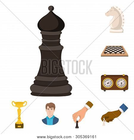 Vector Illustration Of Chess And Game Logo. Collection Of Chess And Strategy Vector Icon For Stock.