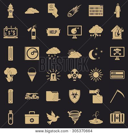 Involuntary Icons Set. Simple Set Of 36 Involuntary Vector Icons For Web For Any Design