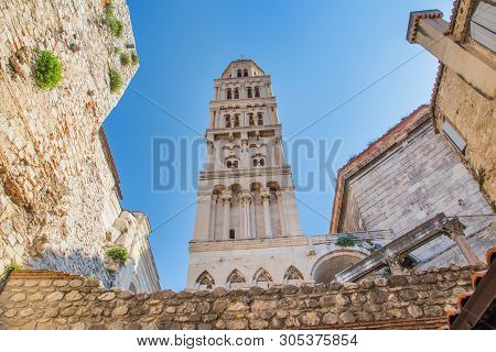 Split, Dalmatia, Croatia, Cathedral Of Saint Domnius In Palace Of Roman Emperor Diocletian, Historic
