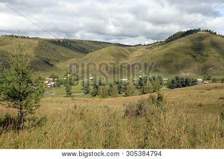 Mountain Landscape In The Vicinity Of The Village Of Generalka Altai Territory