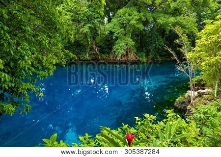 Matevulu Blue Hole, Espiritu Santa Island, Vanuatu, famous tourist destination