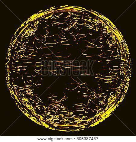 Futuristic Sphere Of Multiple Points. Abstract Wormhole. Illustration In Space Style. 3D Rendering.