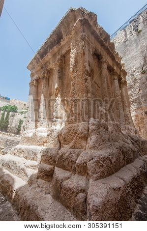 Jerusalem, Israel. June 9, 2013. Impression Of Abshaloms Piller In The Eastern Part Of Jerusalem.