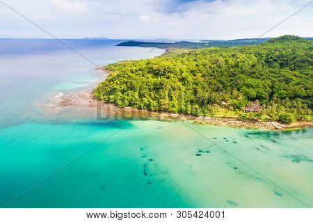 Aerial View Paradise Island Sea Beach Beautiful Of Nature