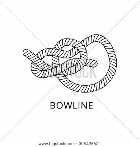 Bowline Knot - Marine Nautical Rope String Tied And Twisted Into Complex Loop