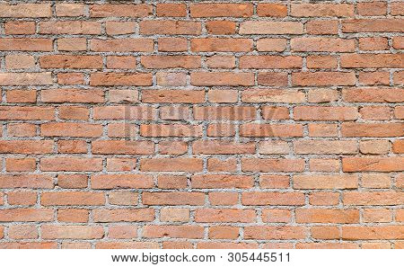 Background Of Wall Made With Red Bricks
