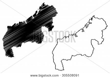 Mahajanga Province (provinces Of Madagascar, Republic Of Madagascar) Map Vector Illustration, Scribb