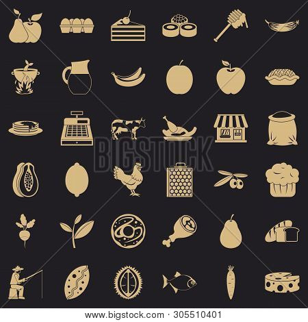 Green Pabulum Icons Set. Simple Set Of 36 Green Pabulum Vector Icons For Web For Any Design