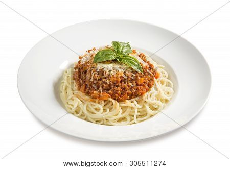 Download Preview
Traditional Pasta Bolognese On White Background