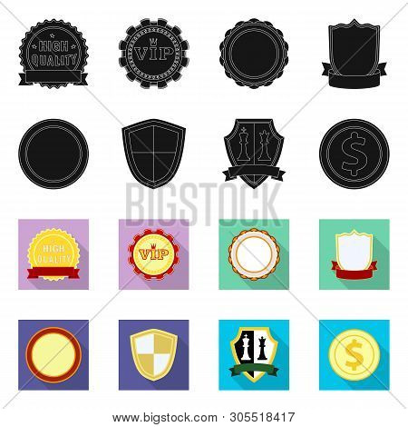 Vector Illustration Of Emblem And Badge Symbol. Set Of Emblem And Sticker Stock Vector Illustration.