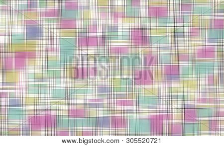 Checkered Picnic Clothes Geometric Pattern In Soft And Pastel Colors As Abstract Background. Digital