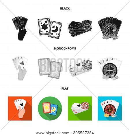 Isolated Object Of Game And Magic Logo. Collection Of Game And Poker Stock Vector Illustration.