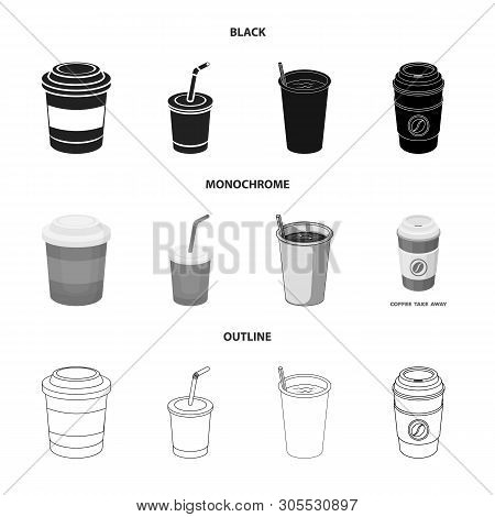 Vector Illustration Of Coffee And Cup Icon. Collection Of Coffee And Hot Stock Vector Illustration.