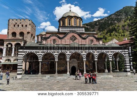 Rila, Bulgaria - May 3, 2019: Rila Monastery, Bulgaria. The Rila Monastery Is The Largest And Most F