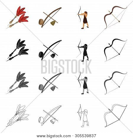 Vector Design Of Hand And Tribal Logo. Collection Of Hand And Nature Stock Vector Illustration.