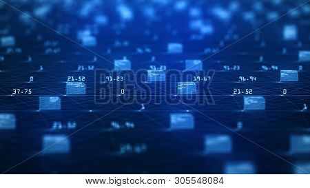 Big Data Visualization Concept. Machine Learning Algorithms. Analysis Of Information. Technology Dat