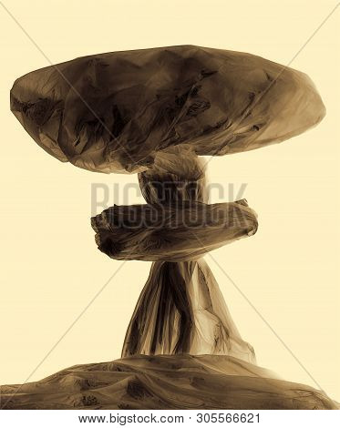 The Future Atomic Bomb Is Plastic Pollution, The Shape Of An Atomic Bomb Explosion Made Of Plastic B