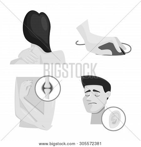 Isolated Object Of Suffering And Injury Logo. Collection Of Suffering And Damage Stock Vector Illust