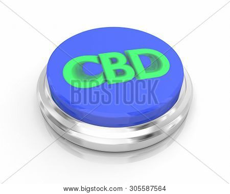 CBD Cannabidiol Marijuana Cannabis Instant Buy Button Purchase 3d Illustration