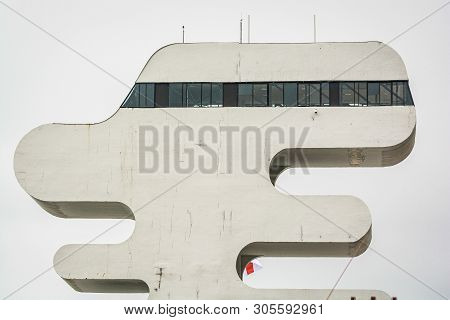 Sarpi, Georgia - May 2017. Architectonic Building On Georgian Border With Turkey