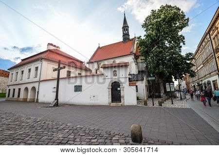 Krakow, Poland - May 20, 2019: Church Of St. Giles Is A Roman Catholic Church Of The Dominican Order