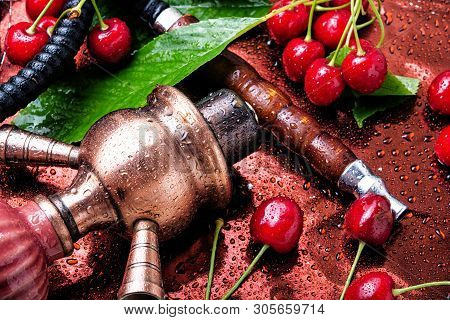 Hookah With Tobacco Taste Of Cherry