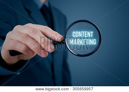 Marketing Specialist Focused On Content Marketing. Interesting Content Is Important For Successful C