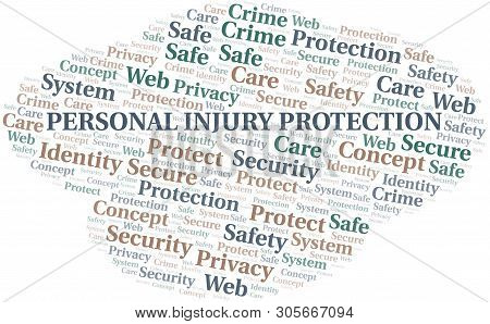 Personal Injury Protection Word Cloud. Wordcloud Made With Text Only.