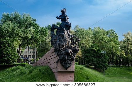 Kiev Ukraine - May 25, 2019. Monument To Soviet Citizens And Prisoners Of War Killed By Nazi Occupie