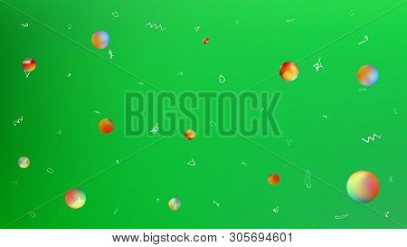 Breezy Space Fantasy. Background Texture, Bright. Plain Colorific Illustration.  Green Colored.  Coo