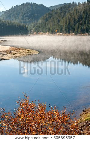 Autumn View Of Golyam Beglik Reservoir, Rhodopes Mountain, Bulgaria