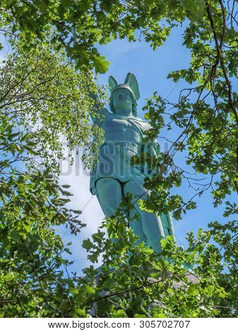 the City of Detmold and the hermannsdenkmal in germany