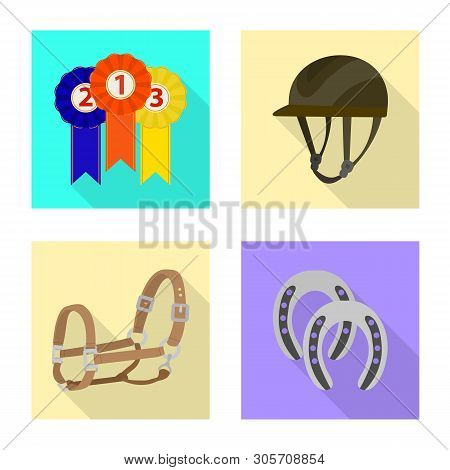 Vector Design Of Track And Racing  Icon. Set Of Track And Riding Stock Symbol For Web.