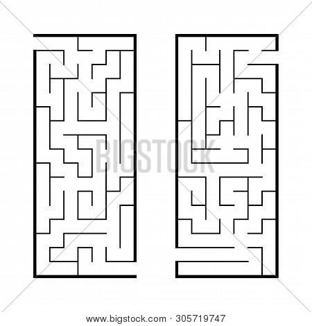 A Set Of Mazes. Game For Kids. Puzzle For Children. Labyrinth Conundrum. Find The Right Path. Vector