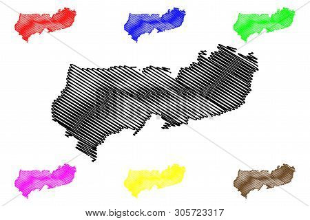 Upper East Region (administrative Divisions Of Ghana, Republic Of Ghana) Map Vector Illustration, Sc